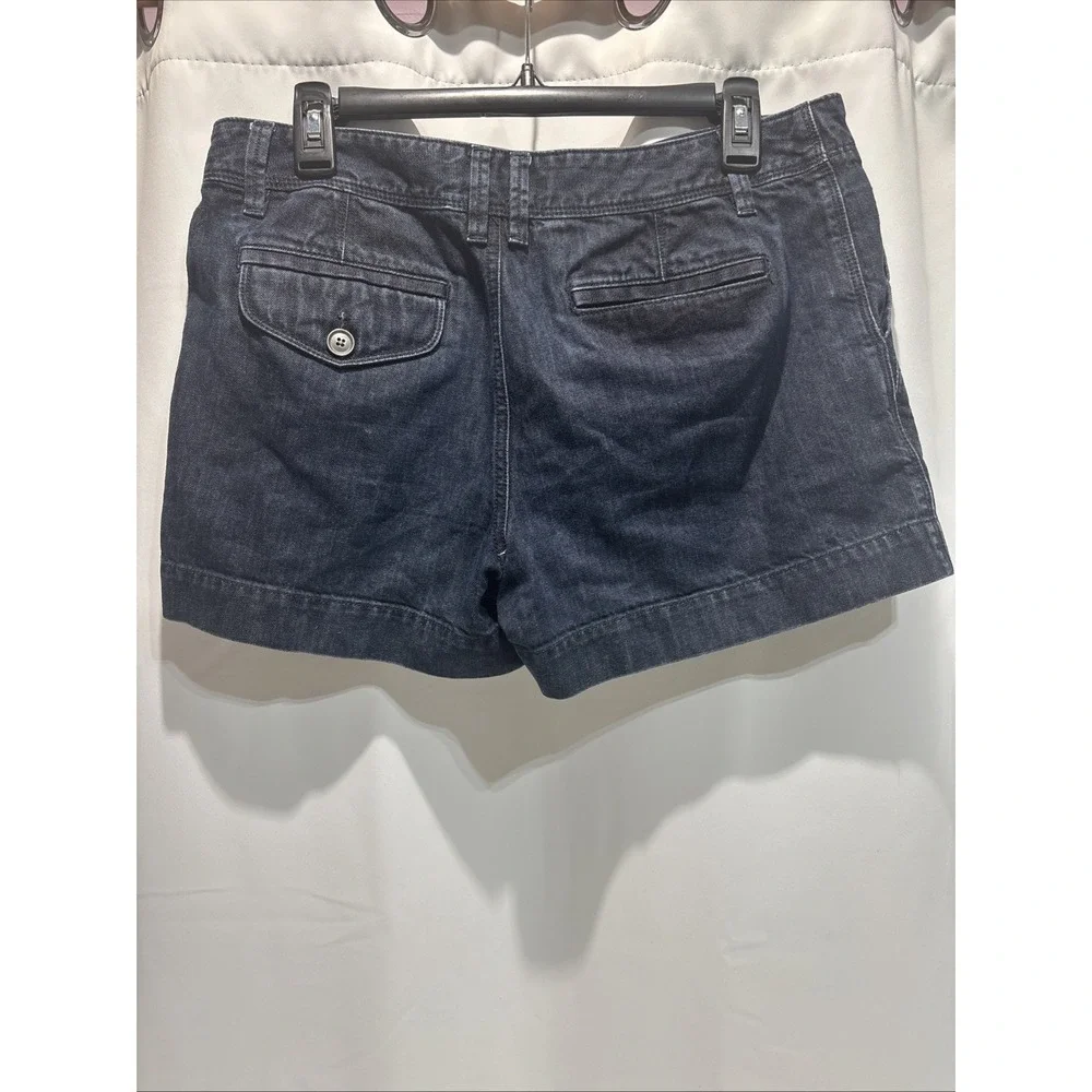 Ann Taylor LOFT The Riviera Short Dark Wash Chino Denim Blue Cotton Size 6
